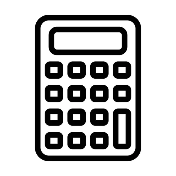 Kalkulačka Vektor Tlustá Čára Ikona Pro Osobní Komerční Použití — Stockový vektor