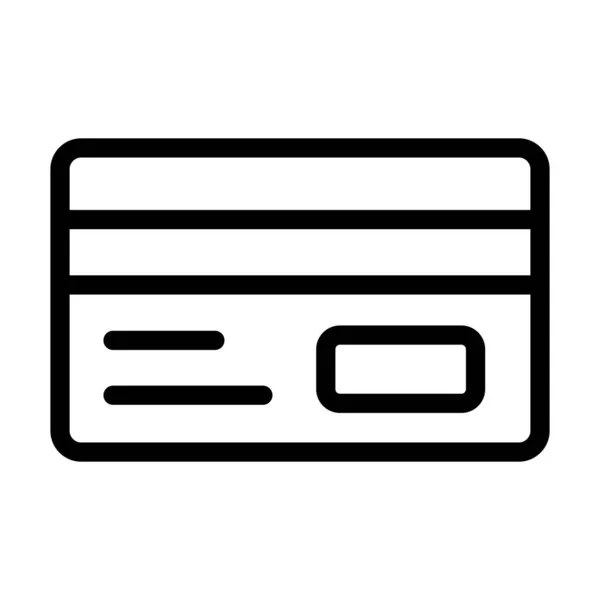 Karta Kredytowa Wektor Gruba Linia Ikona Użytku Osobistego Komercyjnego — Wektor stockowy