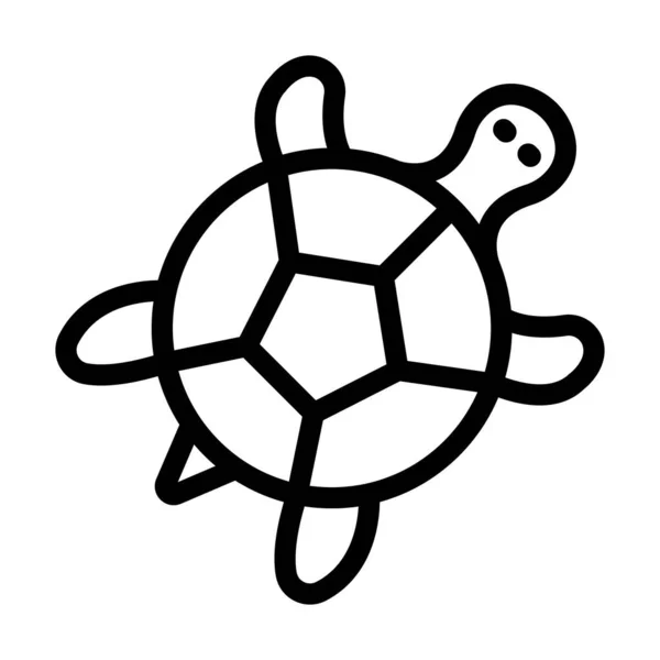 Черепаха Векторна Товста Лінія Піктограма Особистого Комерційного Використання — стоковий вектор