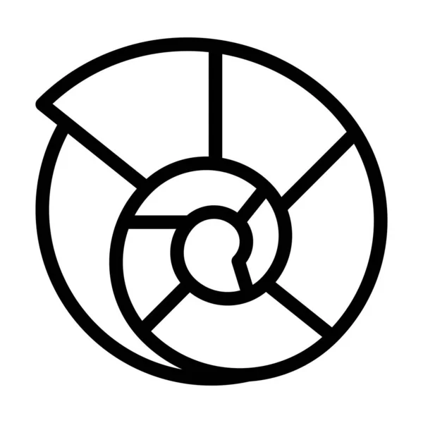 Конч Shell Вектор Толстая Линия Икона Личного Коммерческого Использования — стоковый вектор