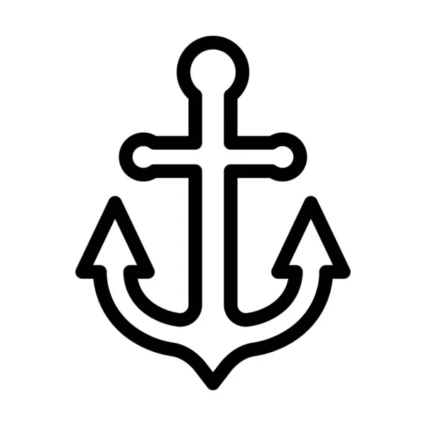 Anchor Vector Thick Line Icon Für Den Persönlichen Und Kommerziellen — Stockvektor