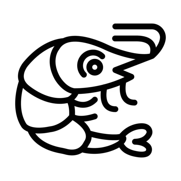 Shrimp Vector Thick Line Icon Für Den Persönlichen Und Kommerziellen — Stockvektor