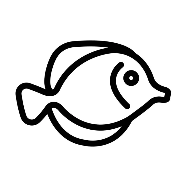 蝴蝶鱼病媒厚重线Icon供个人及商业用途 — 图库矢量图片