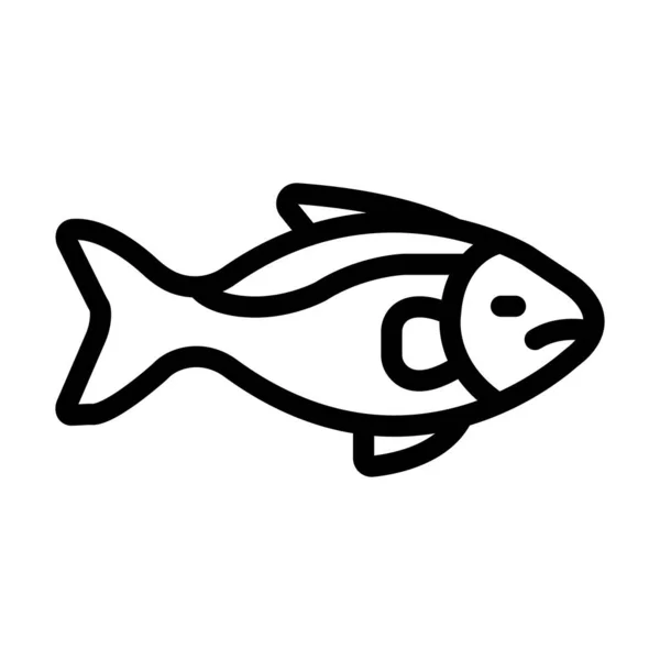 Yellowback Fusilier Vector Thick Line Icon Personal Commercial Use — Stockový vektor