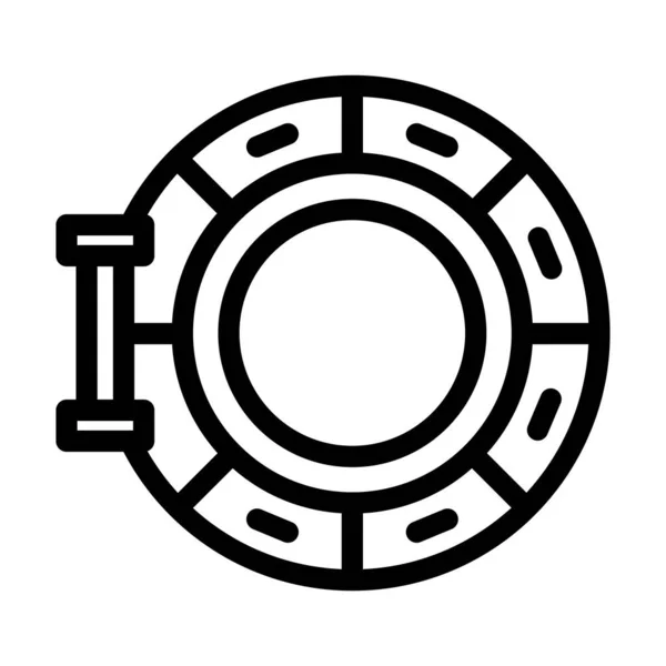 Porthole Vector Thick Line Icono Para Uso Personal Comercial — Vector de stock