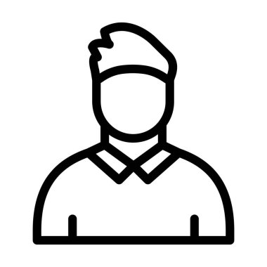 Kişisel ve ticari kullanım için Avatar Vektör Kalın Çizgi Simgesi