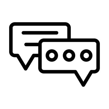 Kişisel ve Ticari Kullanım İçin Konuşma Vektörü Kalın Çizgi Simgesi