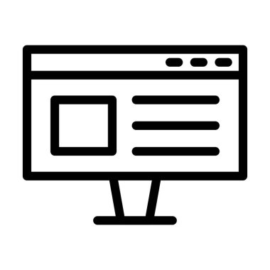 Kişisel ve ticari kullanım için Tarayıcı Vektör Kalın Çizgi Simgesi