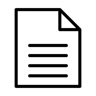 Kişisel ve Ticari Kullanım İçin Dosya Vektörü Kalın Çizgi Simgesi