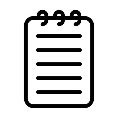 Kişisel ve ticari kullanım için Not Vektörü Kalın Çizgi Simgesi