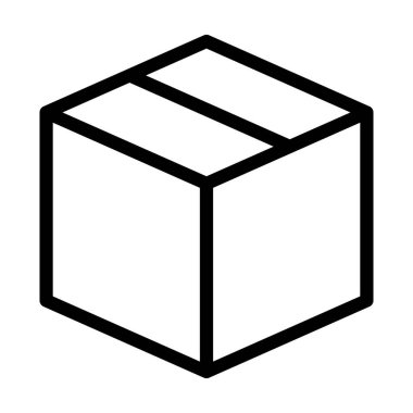 Kişisel ve ticari kullanım için Paket Vektörü Kalın Çizgi Simgesi