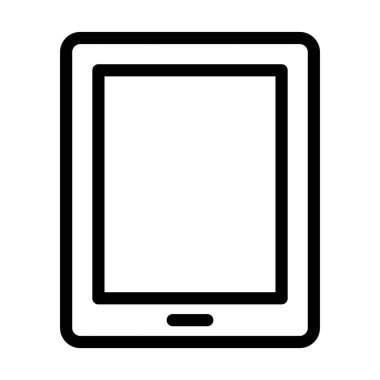 Kişisel ve ticari kullanım için Tablet Vektör Kalın Çizgi Simgesi
