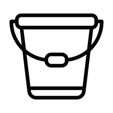 Kova Vektörü Kalın Çizgi Kişisel ve Ticari Kullanım Simgesi