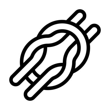 Resif Düğümü Kalın Çizgi Simgesi Kişisel ve Ticari Kullanım İçin