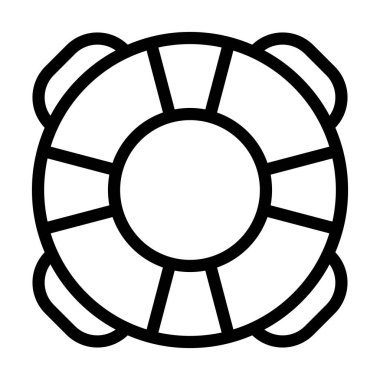 Kişisel ve ticari kullanım için Lifebuoy Vektör Kalın Çizgi Simgesi