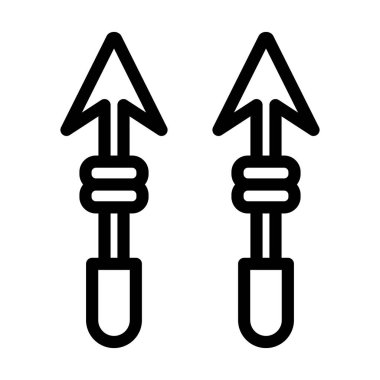 Zıpkın Vektörü Kalın Çizgi Kişisel ve Ticari Kullanım Simgesi