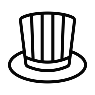 Kişisel ve ticari kullanım için Şapka Vektörü Kalın Çizgi Simgesi