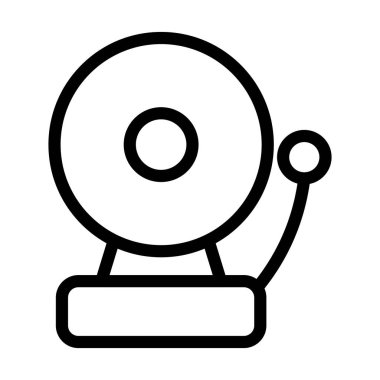 Kişisel ve ticari kullanım için Yangın Alarmı Vektör Kalın Hat Simgesi Simgesi