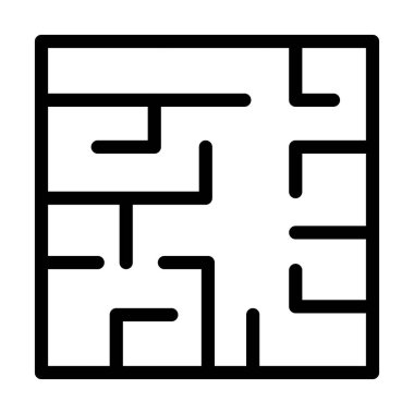 Kişisel ve Ticari Kullanım İçin Tahliye Planı Kalın Çizgi Simgesi