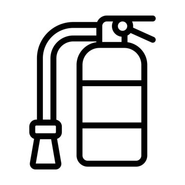 Kişisel ve ticari kullanım için Yangın Söndürücü Kalın Çizgi Simgesi