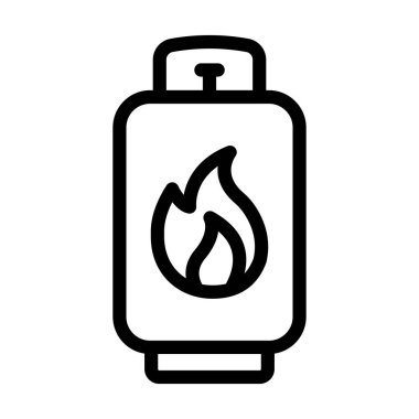 Kişisel ve Ticari Kullanım İçin Gaz Vektörü Kalın Çizgi Simgesi