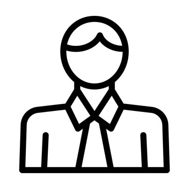 Ofis İşçisi Vektör Kalın Hat Kişisel ve Ticari Kullanım Simgesi