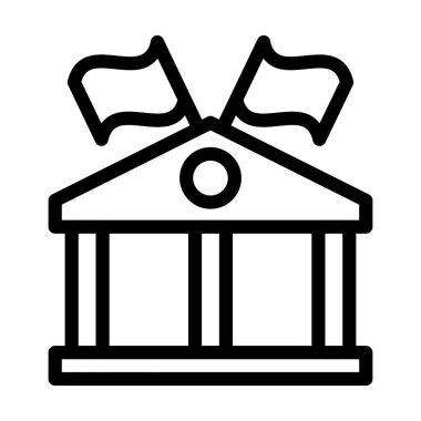 Kişisel ve ticari kullanım için Diplomasi Vektörü Kalın Çizgi Simgesi