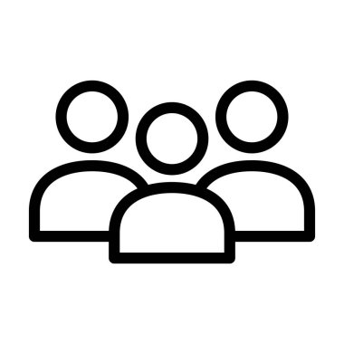 Kişisel ve ticari kullanım için Grup Vektörü Kalın Çizgi Simgesi