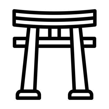 Torii Kapı Vektörü Kalın Hat Kişisel ve Ticari Kullanım Simgesi
