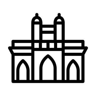 Mumbai Vector Kalın Çizgi Kişisel ve Ticari Kullanım Simgesi