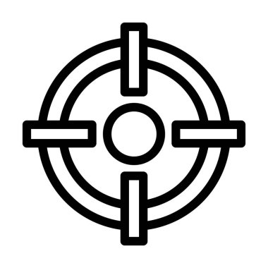 Kişisel ve ticari kullanım için Hedef Vektör Kalın Çizgi Simgesi