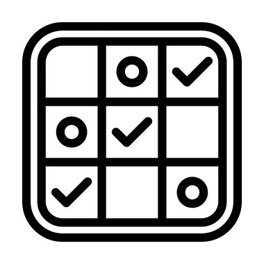 Kişisel ve ticari kullanım için Tic Tac Toe Kalın Çizgi Simgesi