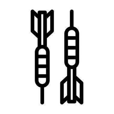 Dart Vektörü Kalın Çizgi Kişisel ve Ticari Kullanım Simgesi