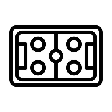 Kişisel ve ticari kullanım için Hava Hokeyi Vektörü Kalın Çizgi Simgesi