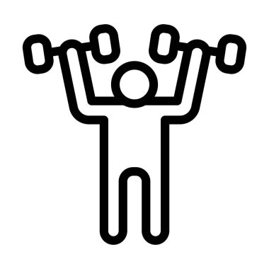 Kişisel ve ticari kullanım için Vektör Kalın Çizgi Simgesi Egzersizi