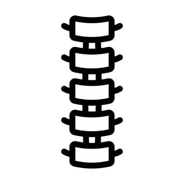 Kişisel ve ticari kullanım için Omurga Vektörü Kalın Çizgi Simgesi