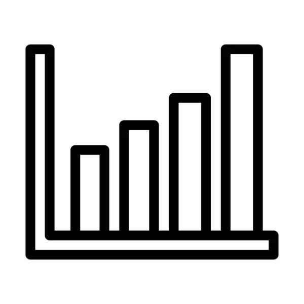 Statisztikák Vektorvastagság Vonal Ikon Személyes Kereskedelmi Használatra — Stock Vector