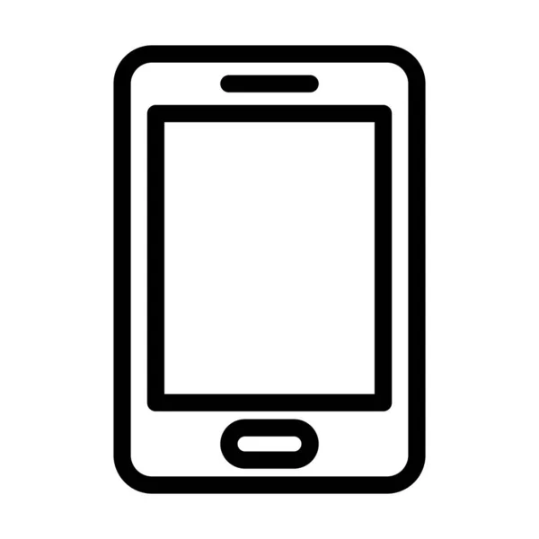 Mobiles Vector Thick Line Icon Für Den Persönlichen Und Kommerziellen — Stockvektor