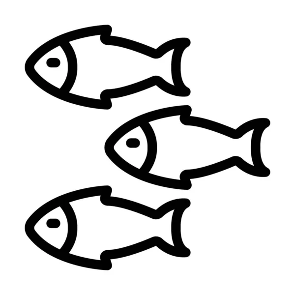 stock vector Fishes Vector Thick Line Icon For Personal And Commercial Use