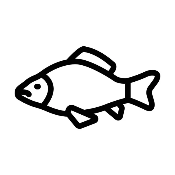 Carp Vector Thick Line Icon Personal Commercial Use — Stock Vector