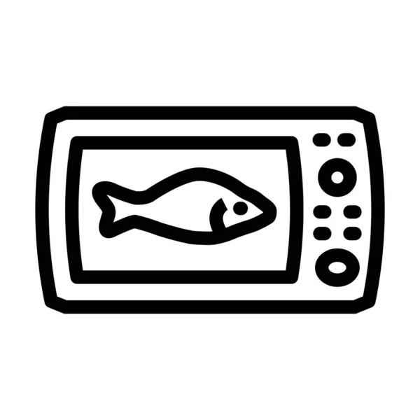 stock vector Fish Finder Vector Thick Line Icon For Personal And Commercial Use