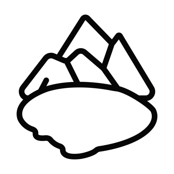 Икона Толстая Линия Озера Вектор Личного Коммерческого Использования — стоковый вектор