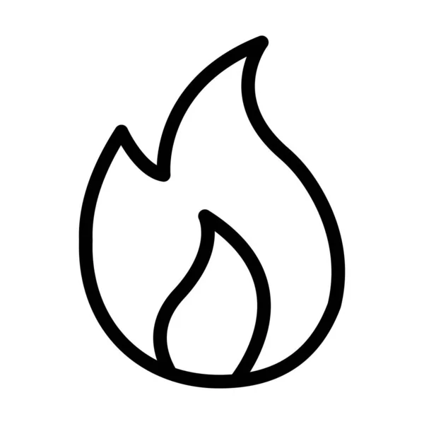 Значок Толстая Линия Огня Личного Коммерческого Использования — стоковый вектор