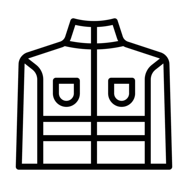 个人和商业用途的夹克衫向量厚重线图标 — 图库矢量图片