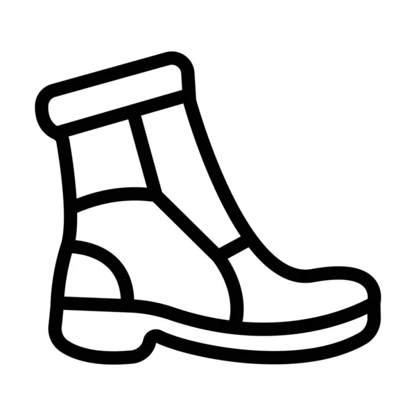 ブーツ 個人的および商業的な使用のためのベクトル太線アイコン — ストックベクタ