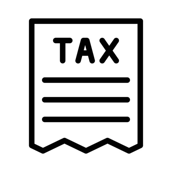 Tax Vector Thick Line Icon Für Den Persönlichen Und Kommerziellen — Stockvektor