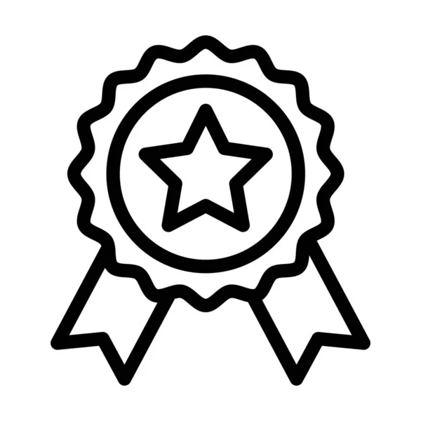 Badge Vector Thick Line Icon Für Den Persönlichen Und Kommerziellen — Stockvektor