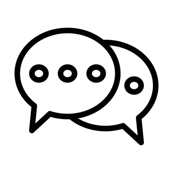 Bubble Chat Vector Thick Line Icono Para Uso Personal Comercial — Archivo Imágenes Vectoriales