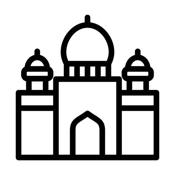 Moschee Von Cordoba Vector Thick Line Icon Für Den Persönlichen — Stockvektor