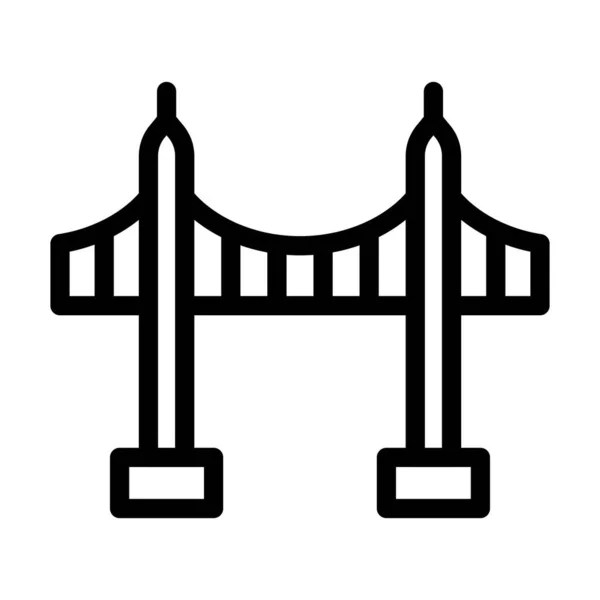 Vincent Thomas Köprüsü Kalın Hat Kişisel Ticari Kullanım Simgesi — Stok Vektör